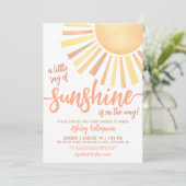 Little Ray Of Sunshine Boho Baby Shower Invitation 招待状 (スタンド正面)