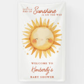 Little Ray Of Sunshine Boho Baby Shower Welcome 横断幕 (縦)