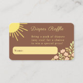 Little Ray of Sunshine Boho Diaper Raffle エンクロージャーカード (正面)