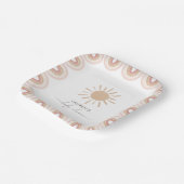 Little Ray of Sunshine Boho Girl Baby Shower ペーパープレート (傾斜あり)