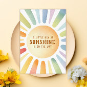 Little Ray Of Sunshine Boho Rainbow Baby Shower 招待状