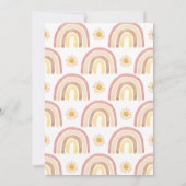 Little Ray of Sunshine Boho Rainbow Baby Shower 招待状 (裏面)