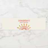 Little Ray of Sunshine Boho Sun Baby Shower ペットボトルラベル (シングルラベル)
