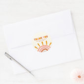 Little Ray of Sunshine Boho Sun Baby Shower ラウンドシール (封筒)