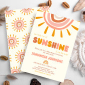 Little Ray of Sunshine Boho Sun Baby Shower 招待状