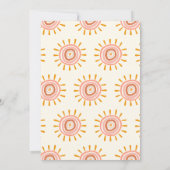 Little Ray of Sunshine Boho Sun Baby Shower 招待状 (裏面)