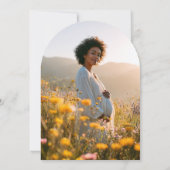 Little Ray of Sunshine Boho Sun Photo Baby Shower 招待状 (裏面)