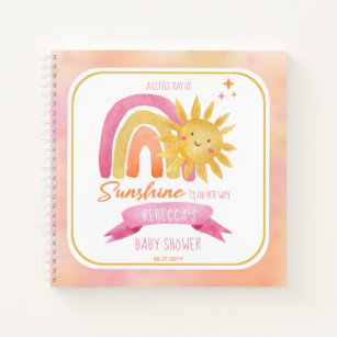Little Ray of Sunshine Girl Baby Shower Guestbook ノートブック