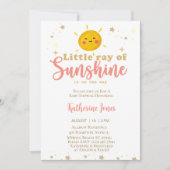 Little Ray of Sunshine Girls赤ちゃんシャワー 招待状 (正面)