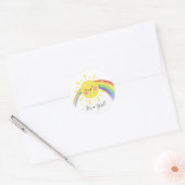 Little Ray of Sunshine It'A Girl Friendsステッカー ラウンドシール (封筒)