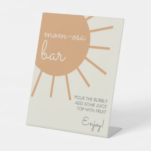 Little Ray of Sunshine Mom-Osaバー標識 台座サイン