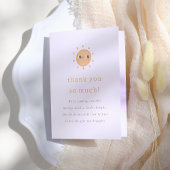 Little Ray of Sunshine Rainbow Baby Shower サンキューカード