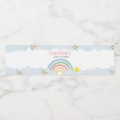 Little Ray of Sunshine Rainbow Baby Shower ペットボトルラベル (シングルラベル)