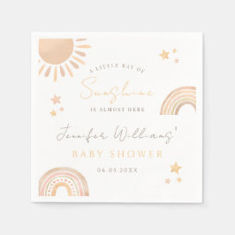 Little ray Sunshine rainbow boho baby shower スタンダードカクテルナプキン