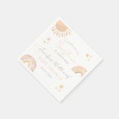 Little ray Sunshine rainbow boho baby shower スタンダードカクテルナプキン (角)