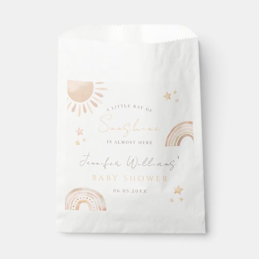 Little ray Sunshine Sun rainboho baby shower フェイバーバッグ (正面)