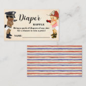 Little Recruit Diaper Raffle Ticket Baby Shower プレイスカード (正面/裏面)