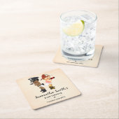 Little Recruit on the Way Baby Shower Party Decor スクエアペーパーコースター (インサイチュ)