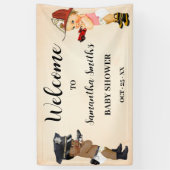 Little Recruit on the Way Welcome Baby Shower 横断幕 (縦)