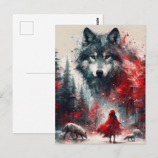 Little Red and Her Wolf Pack ポストカード (正面/裏面)