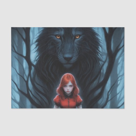 Little Red and the Wolf Decoupage 薄葉紙 (正面)