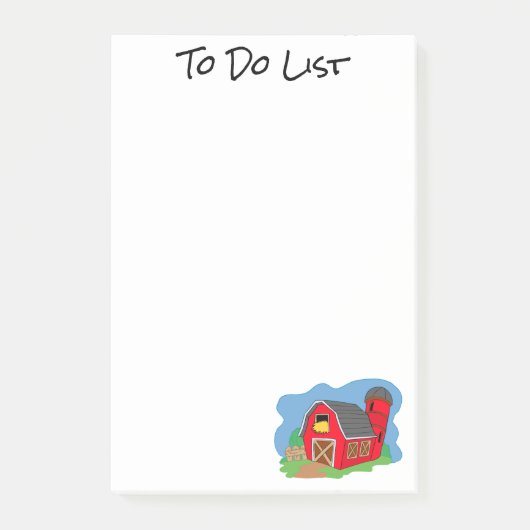 Little Red Barn Post-it®メモ4 x 6 ポストイット (正面)