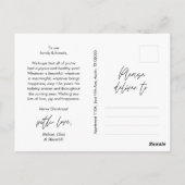 Little Red Bow, Modern Minimalist Family Photo ポストカード (裏面)