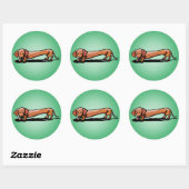 Little Red Doxie Stickers ラウンドシール (シート)