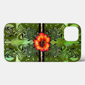 Little Red Flower on green Case-Mate iPhoneケース (裏面 (横))