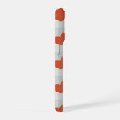 Little red hearts cozy gingham pattern Preppy iPhoneケース (右側面)