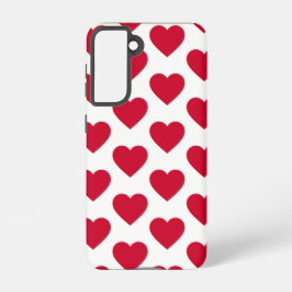 Little Red Hearts Samsung Galaxy S21ケース