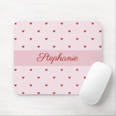 Little Red Heats Pink Name Mousepad マウスパッド (マウス)