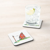 Little Red House with Power Line コースター (右側)