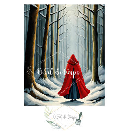 Little red ridding hood Winter Walk Decoupage 薄葉紙