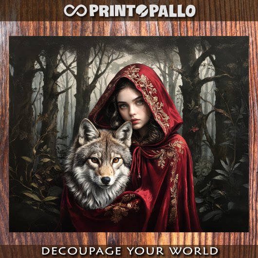 Little Red Riding Hood - 3 Decoupage ラッピングペーパーシート