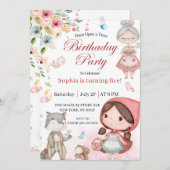 Little Red Riding Hood birthday invitation 招待状 (正面/裏面)