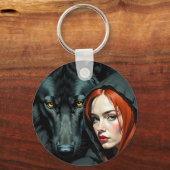 Little Red Riding Hood Redhead and the Black Wolf キーホルダー (裏面)