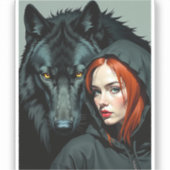 Little Red Riding Hood Redhead and the Black Wolf シール (正面)