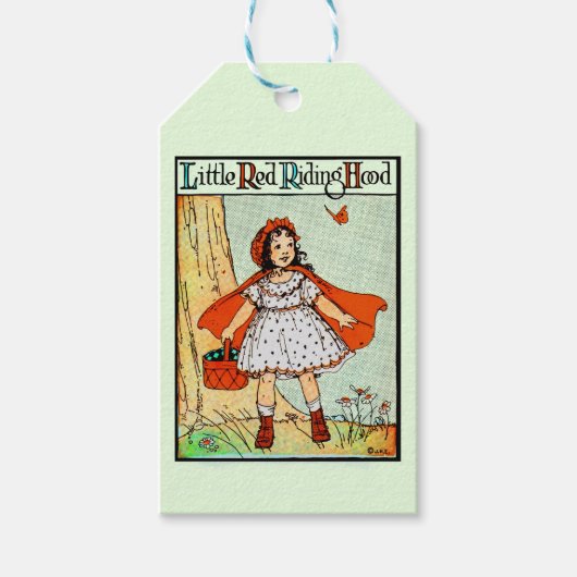 Little Red Riding Hood Vintage Cute ギフトタグ (正面)
