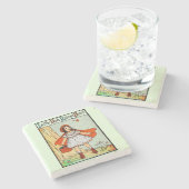 Little Red Riding Hood Vintage Cute ストーンコースター (横)