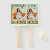 Little Red Riding Hood Vintage Cute ハンドファン (正面&裏面)