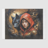 Little Red Riding Hood with the Wolf Decoupage 薄葉紙 (正面)