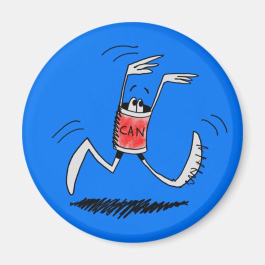 Little Red Running Can Magnet マグネット (正面)