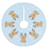 Little Reindeer ブラッシュドポリエステルツリースカート (正面)
