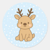 Little Reindeer ラウンドシール (正面)