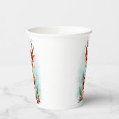 Little reindeer in a Santa hat 紙コップ (左)