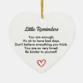 Little Reminders, Mental Health Gift, Positive セラミックオーナメント (正面)
