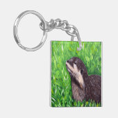 Little River Otter Painting キーホルダー (正面左)
