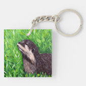 Little River Otter Painting キーホルダー (裏面)