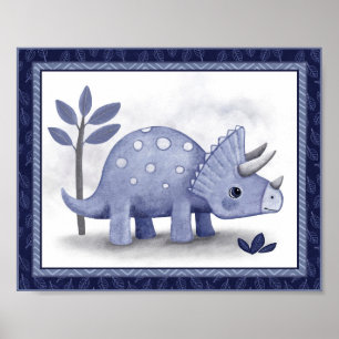 Little Roar Dinosaur - Triceratops ポスター